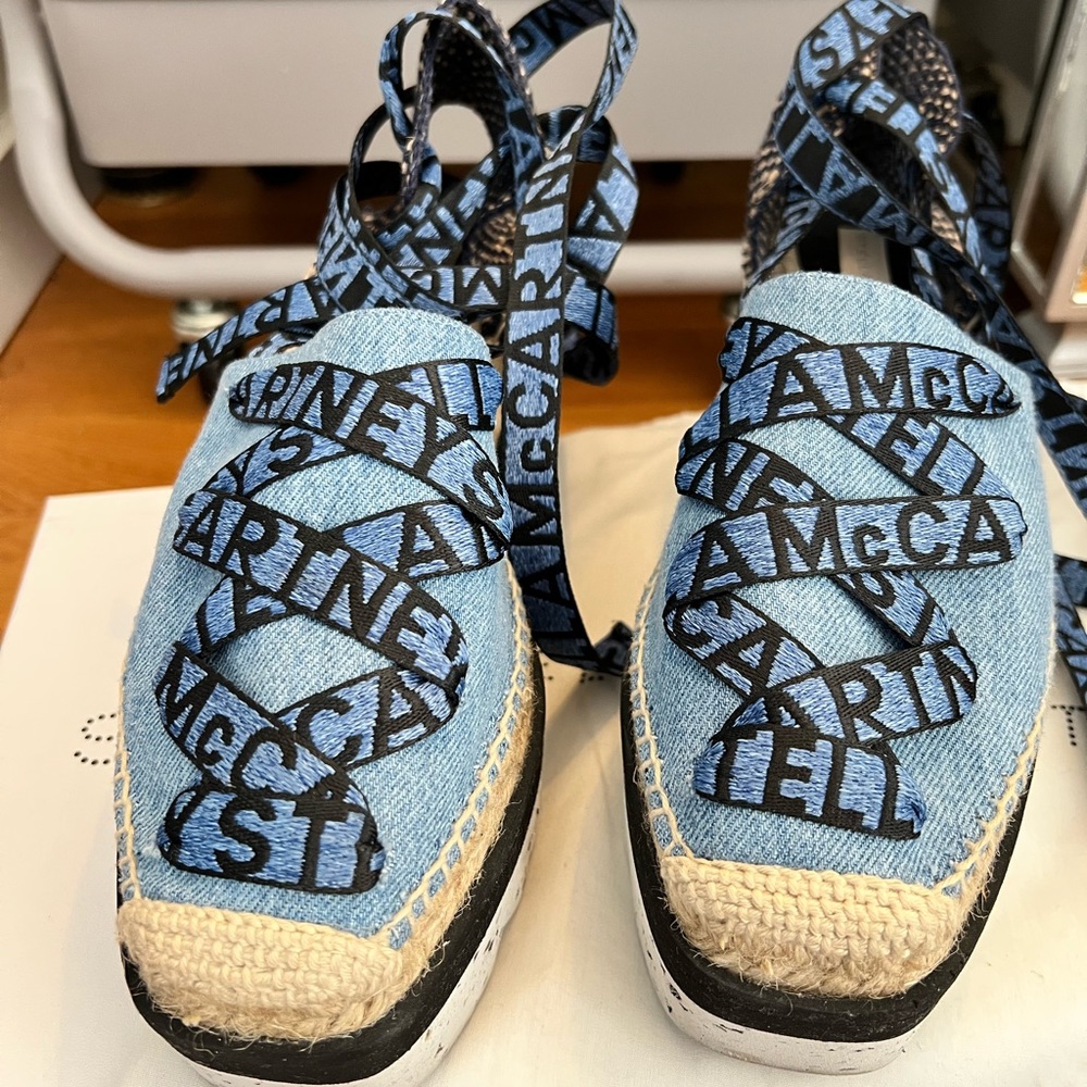 STELLA McCARTNEY LOGO STRAP ESPADRILLE